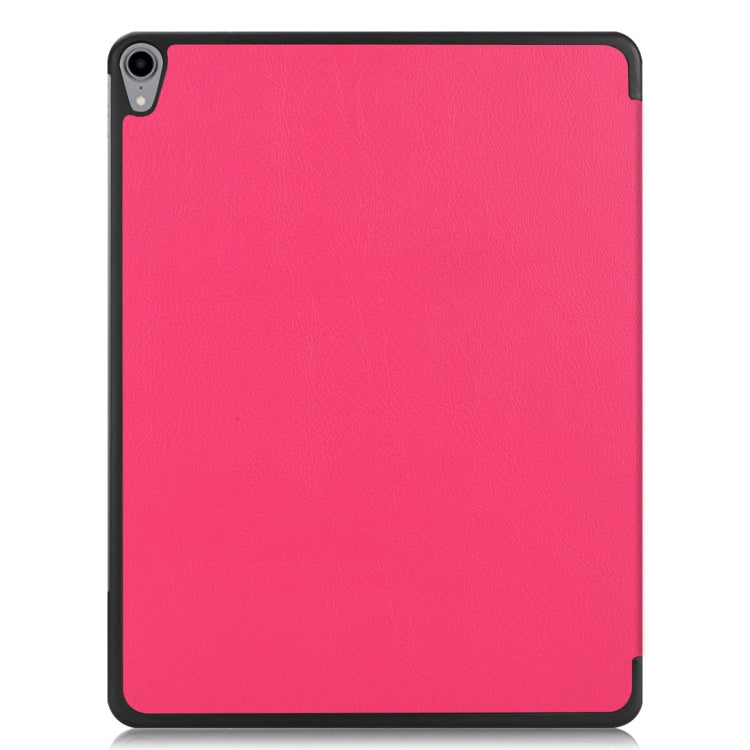 Custer Texture Horizontal Flip PU Leather Case for iPad Pro 12.9 inch (2018), with Three-folding Holder & Sleep / Wake-up Function