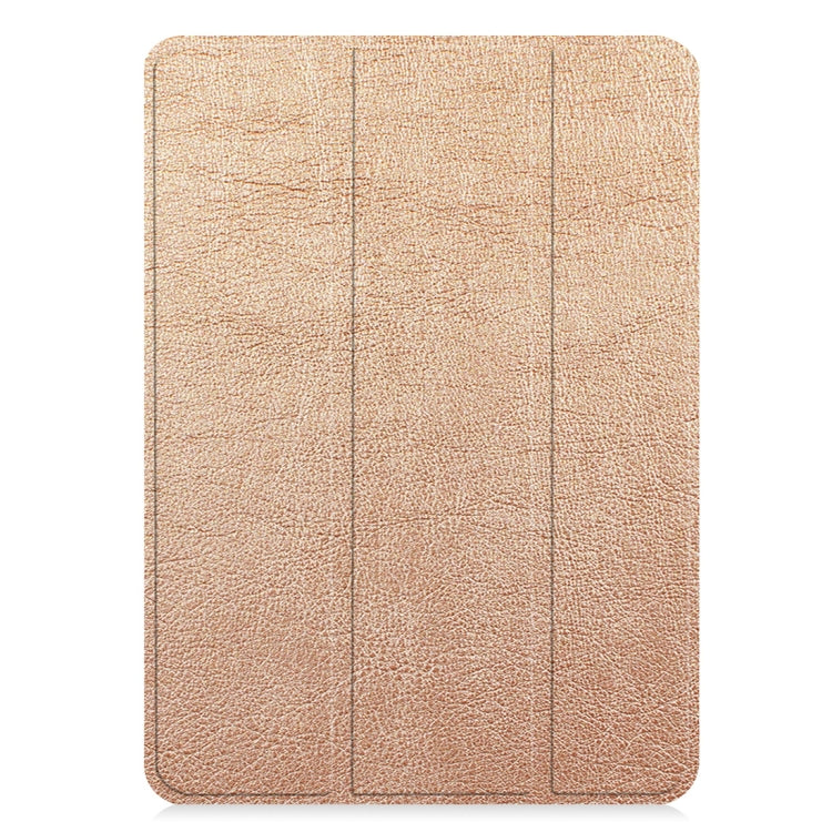 Custer Texture Horizontal Flip PU Leather Case for iPad Pro 12.9 inch (2018), with Three-folding Holder & Sleep / Wake-up Function