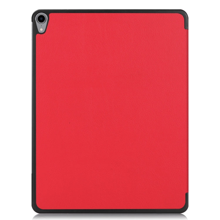 Custer Texture Horizontal Flip PU Leather Case for iPad Pro 12.9 inch (2018), with Three-folding Holder & Sleep / Wake-up Function