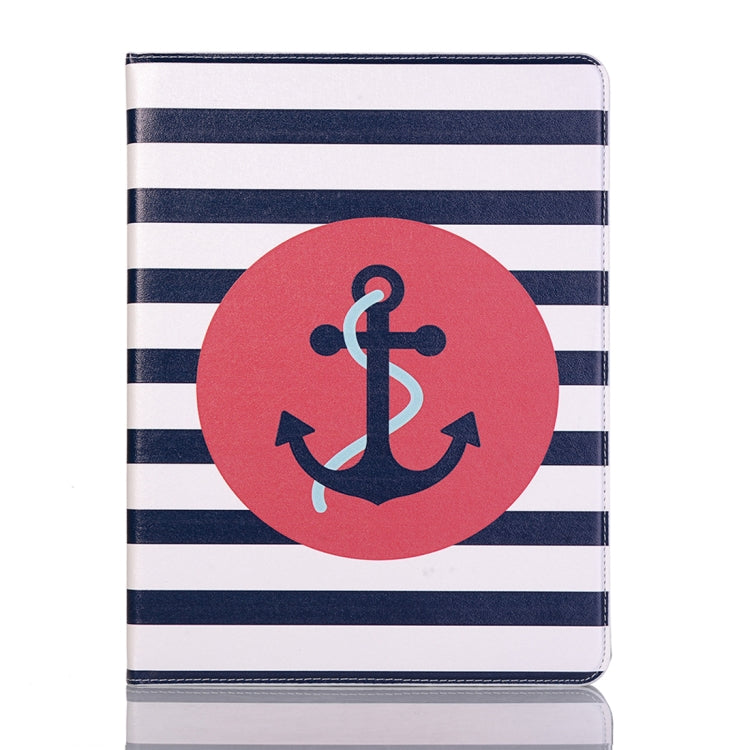 Ship Anchor Pattern Horizontal Flip Leather Case for iPad Pro 11 inch (2018),with Card Slots & Holder & Wallet & Photo Frame & Pen slot