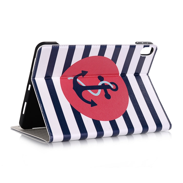 Ship Anchor Pattern Horizontal Flip Leather Case for iPad Pro 11 inch (2018),with Card Slots & Holder & Wallet & Photo Frame & Pen slot