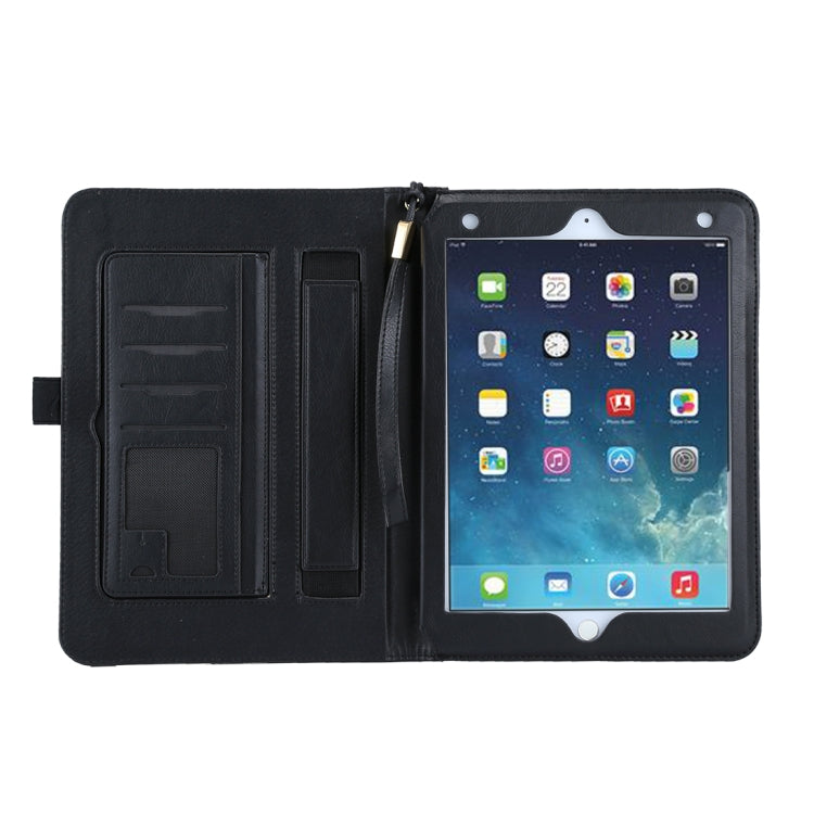 Universal Cowhide Texture Horizontal Flip Leather Case with Wallet & Card Slot & Holder & Lanyard & Sleep / Wake-up, For iPad 9.7 (2018) / iPad 9.7 inch (2017), iPad Air 2, iPad Air