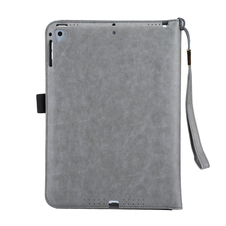 Universal Cowhide Texture Horizontal Flip Leather Case with Wallet & Card Slot & Holder & Lanyard & Sleep / Wake-up, For iPad 9.7 (2018) / iPad 9.7 inch (2017), iPad Air 2, iPad Air