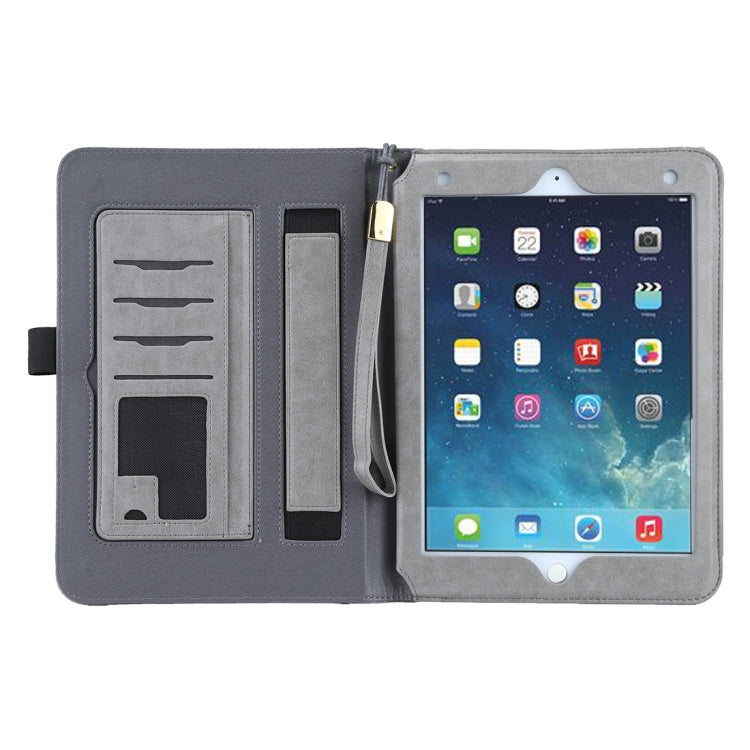 Universal Cowhide Texture Horizontal Flip Leather Case with Wallet & Card Slot & Holder & Lanyard & Sleep / Wake-up, For iPad 9.7 (2018) / iPad 9.7 inch (2017), iPad Air 2, iPad Air