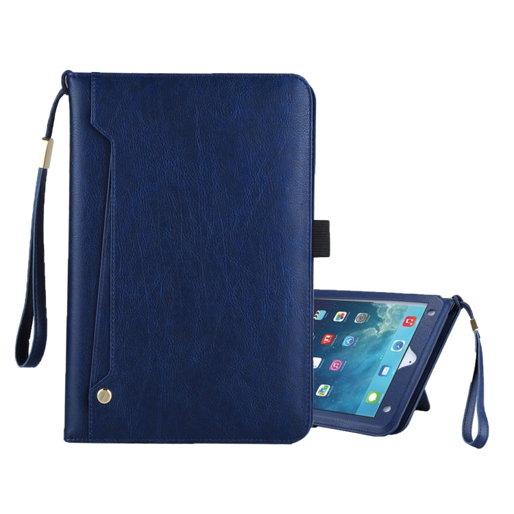 Universal Cowhide Texture Horizontal Flip Leather Case with Wallet & Card Slot & Holder & Lanyard & Sleep / Wake-up, For iPad 9.7 (2018) / iPad 9.7 inch (2017), iPad Air 2, iPad Air