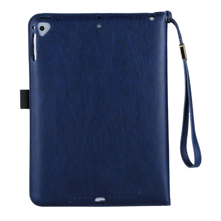 Universal Cowhide Texture Horizontal Flip Leather Case with Wallet & Card Slot & Holder & Lanyard & Sleep / Wake-up, For iPad 9.7 (2018) / iPad 9.7 inch (2017), iPad Air 2, iPad Air