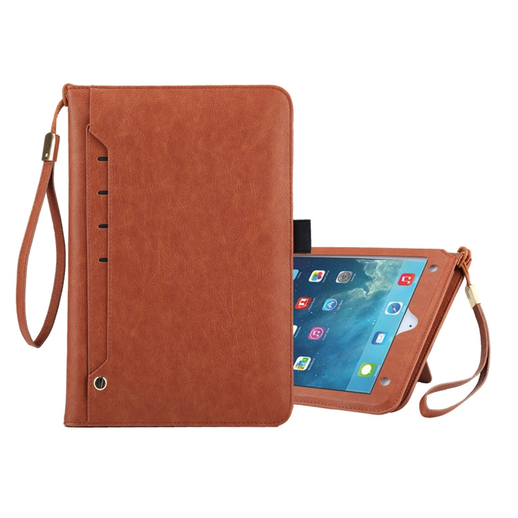 Universal Cowhide Texture Horizontal Flip Leather Case with Wallet & Card Slot & Holder & Lanyard & Sleep / Wake-up, For iPad 9.7 (2018) / iPad 9.7 inch (2017), iPad Air 2, iPad Air