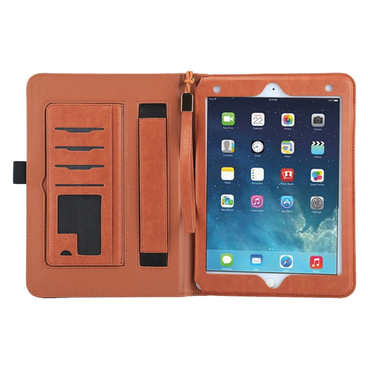 Universal Cowhide Texture Horizontal Flip Leather Case with Wallet & Card Slot & Holder & Lanyard & Sleep / Wake-up, For iPad 9.7 (2018) / iPad 9.7 inch (2017), iPad Air 2, iPad Air
