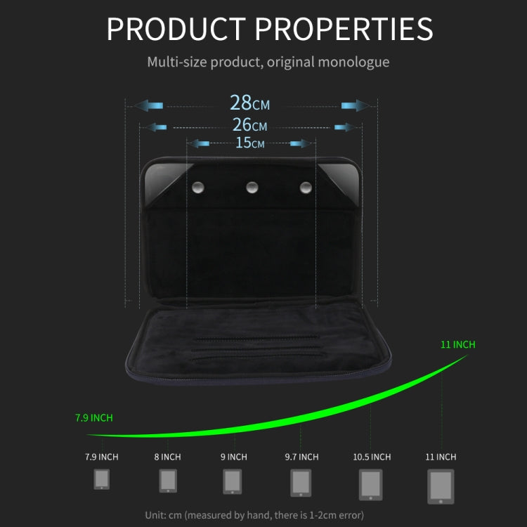 Universal Waterproof Shockproof Tablet Protective Sleeve Carry Bag with Holder for iPad 10.2 2019 or Below Inch Tablet