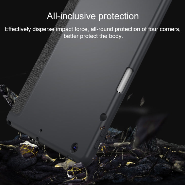 For iPad 10.2 TOTUDESIGN Curtain Series Horizontal Flip PU Leather Case with Three-folding Holder & Pen Slot