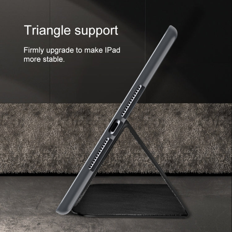 For iPad 10.2 TOTUDESIGN Curtain Series Horizontal Flip PU Leather Case with Three-folding Holder & Pen Slot