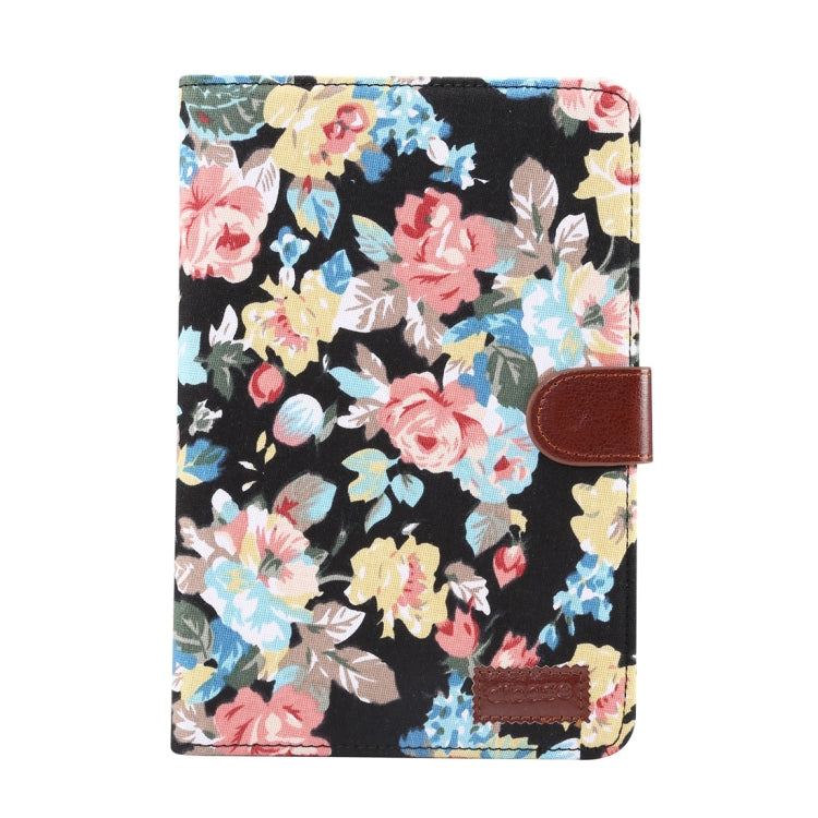 Horizontal Flip Floral Cloth Leather Case for iPad Mini 2019 / iPad Mini 4, with Holder & Sleep / Wake-up Function & Wallet
