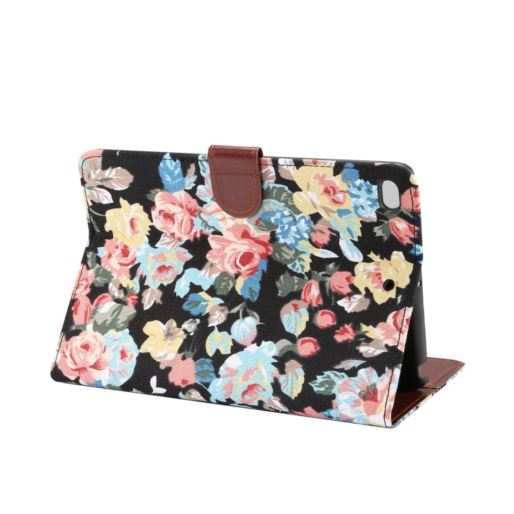 Horizontal Flip Floral Cloth Leather Case for iPad Mini 2019 / iPad Mini 4, with Holder & Sleep / Wake-up Function & Wallet