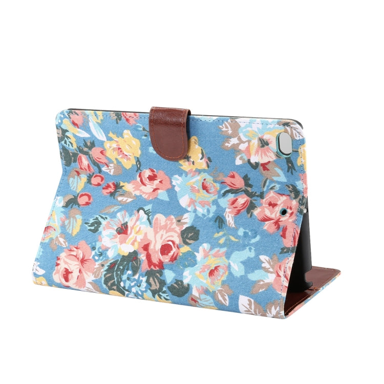 Horizontal Flip Floral Cloth Leather Case for iPad Mini 2019 / iPad Mini 4, with Holder & Sleep / Wake-up Function & Wallet