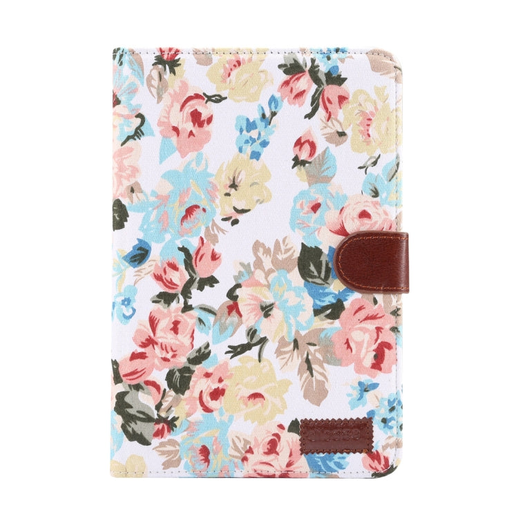 Horizontal Flip Floral Cloth Leather Case for iPad Mini 2019 / iPad Mini 4, with Holder & Sleep / Wake-up Function & Wallet