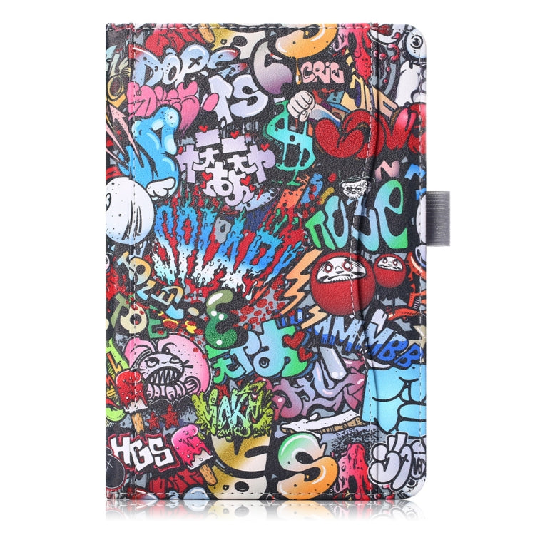 Cowhide Texture Graffiti Pattern Colored Drawing Horizontal Flip Leather Case for iPad Mini 2019 / Mini 4, with Holder & Sleep / Wake-up Function