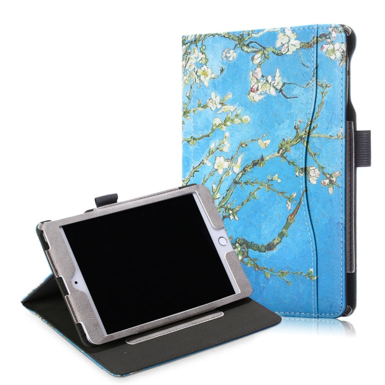Cowhide Texture Apricot Pattern Colored Drawing Horizontal Flip Leather Case for iPad Mini 2019 / Mini 4, with Holder & Sleep / Wake-up Function