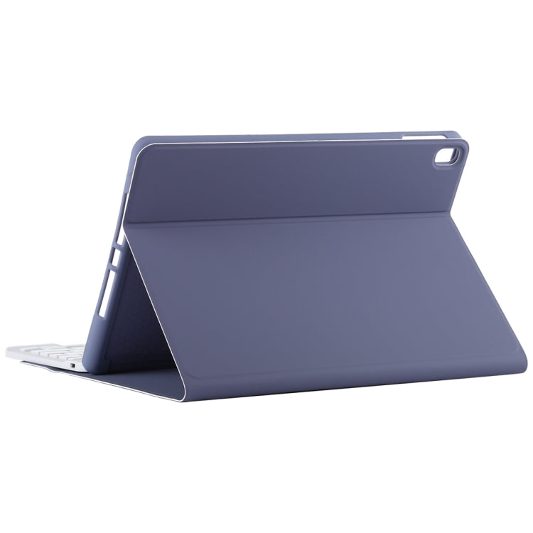 TG11B Detachable Bluetooth White Keyboard + Microfiber Leather Tablet Case for iPad Pro 11 inch (2020), with Pen Slot & Holder