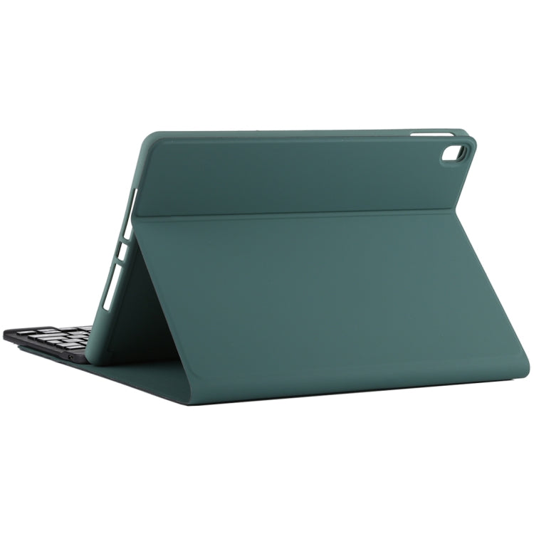 TG11B Detachable Bluetooth Black Keyboard + Microfiber Leather Tablet Case for iPad Pro 11 inch (2020), with Pen Slot & Holder