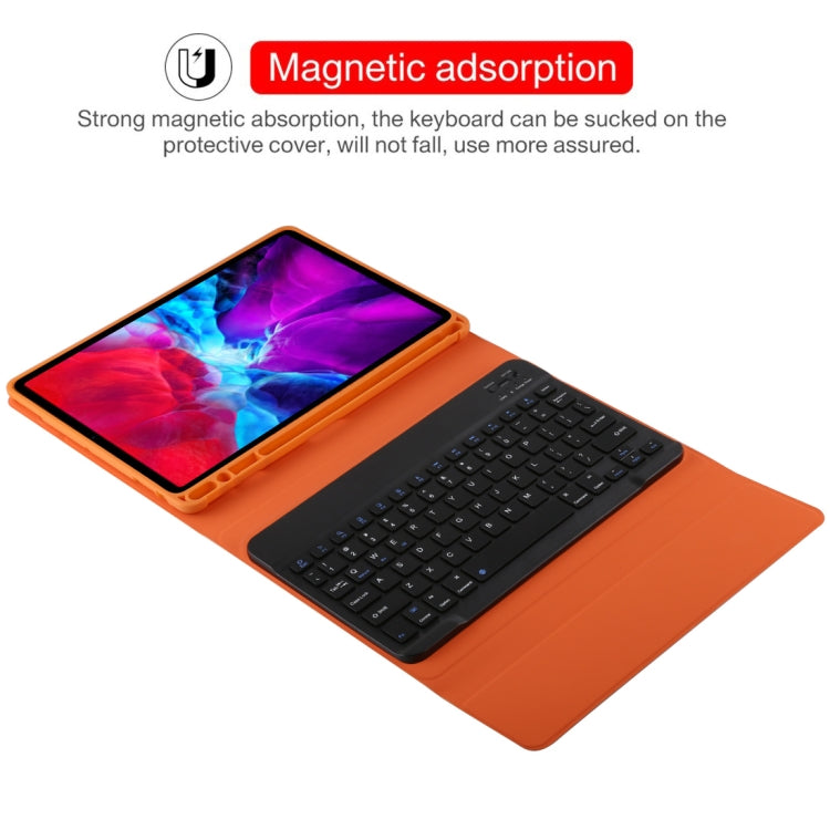 TG11B Detachable Bluetooth Black Keyboard + Microfiber Leather Tablet Case for iPad Pro 11 inch (2020), with Pen Slot & Holder