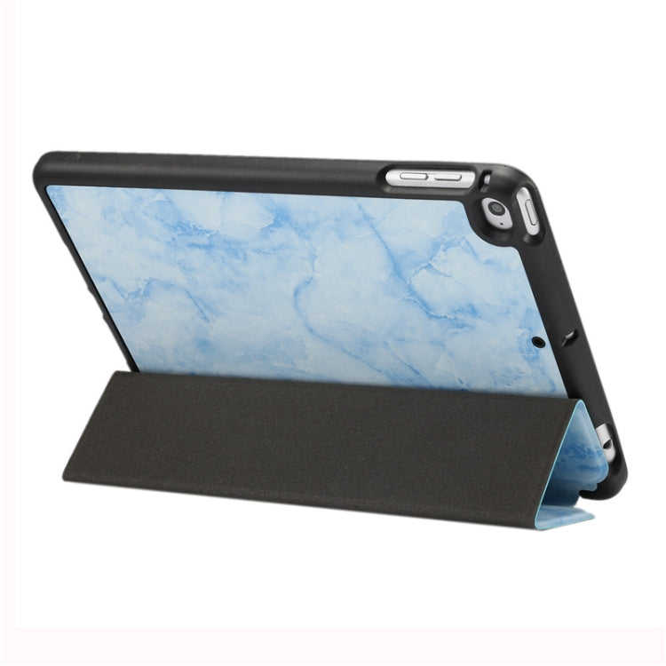 Marble Texture Pattern Horizontal Flip Leather Case for iPad Mini 2019, with Three-folding Holder & Pen Slot & Sleep / Wake-up Function