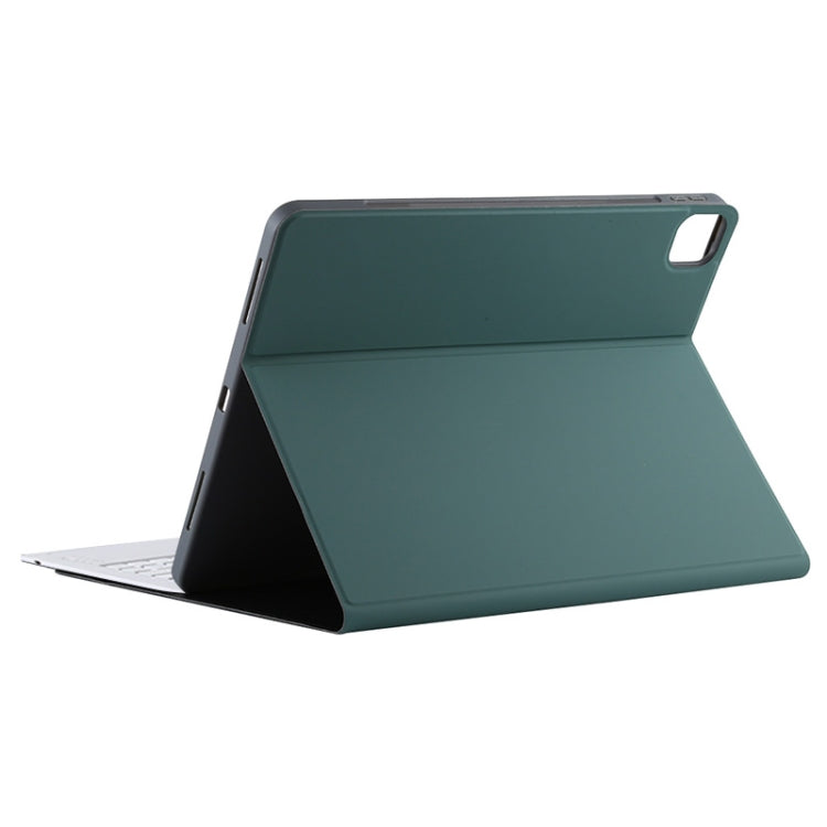 T129 Detachable Bluetooth White Keyboard Microfiber Leather Tablet Case for iPad Pro 12.9 inch (2020), with Holder