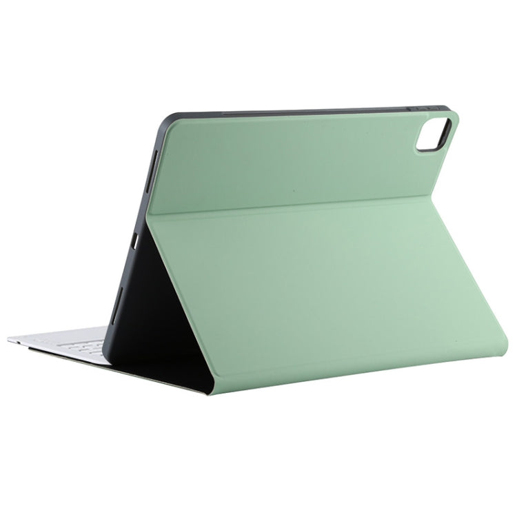 T129 Detachable Bluetooth White Keyboard Microfiber Leather Tablet Case for iPad Pro 12.9 inch (2020), with Holder