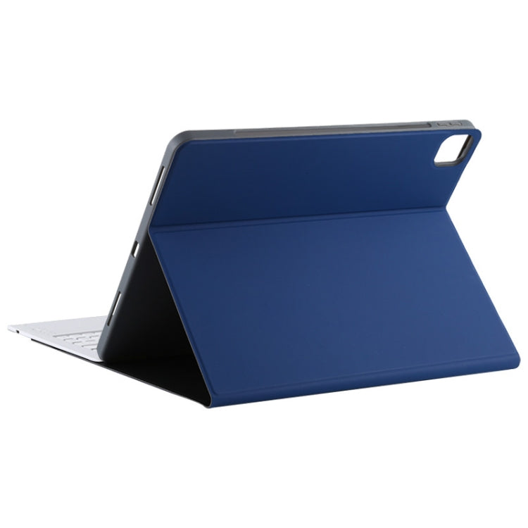 T129 Detachable Bluetooth White Keyboard Microfiber Leather Tablet Case for iPad Pro 12.9 inch (2020), with Holder