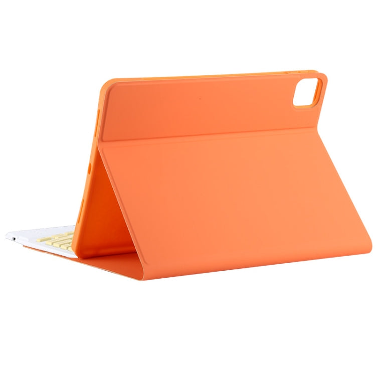 TG11BC Detachable Bluetooth Yellow Keyboard Microfiber Leather Tablet Case for iPad Pro 11 inch (2020), with Touchpad & Pen Slot & Holder