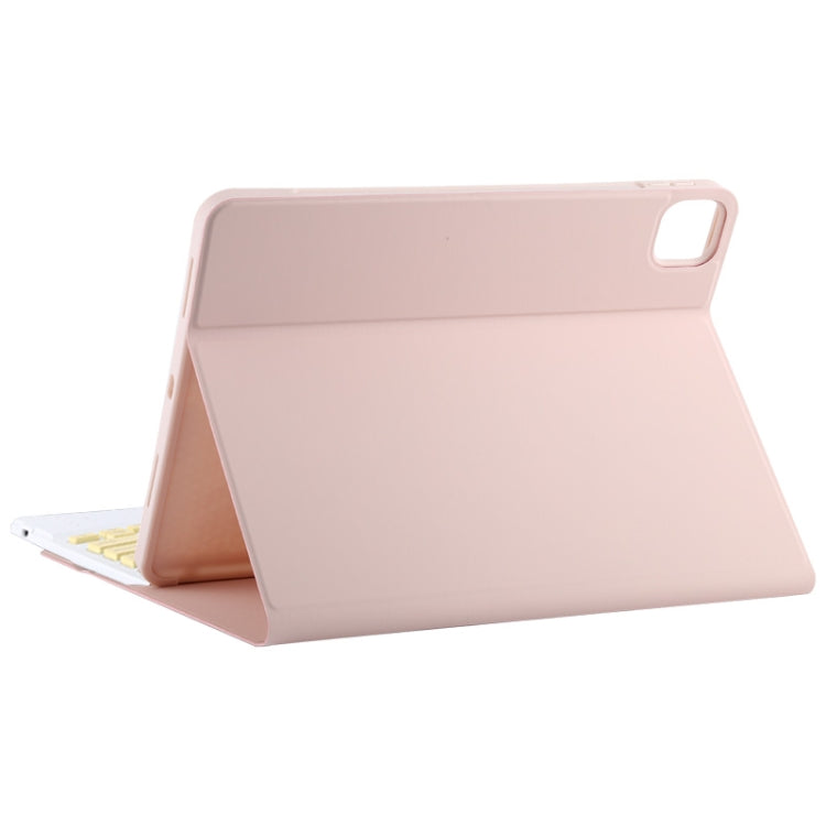 TG11BC Detachable Bluetooth Yellow Keyboard Microfiber Leather Tablet Case for iPad Pro 11 inch (2020), with Touchpad & Pen Slot & Holder