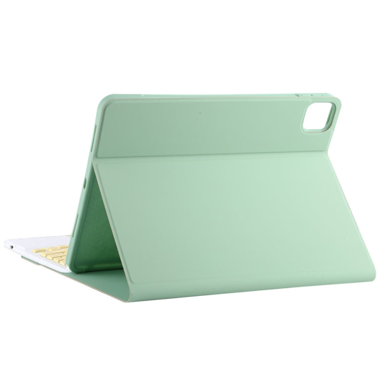 TG11BC Detachable Bluetooth Yellow Keyboard Microfiber Leather Tablet Case for iPad Pro 11 inch (2020), with Touchpad & Pen Slot & Holder