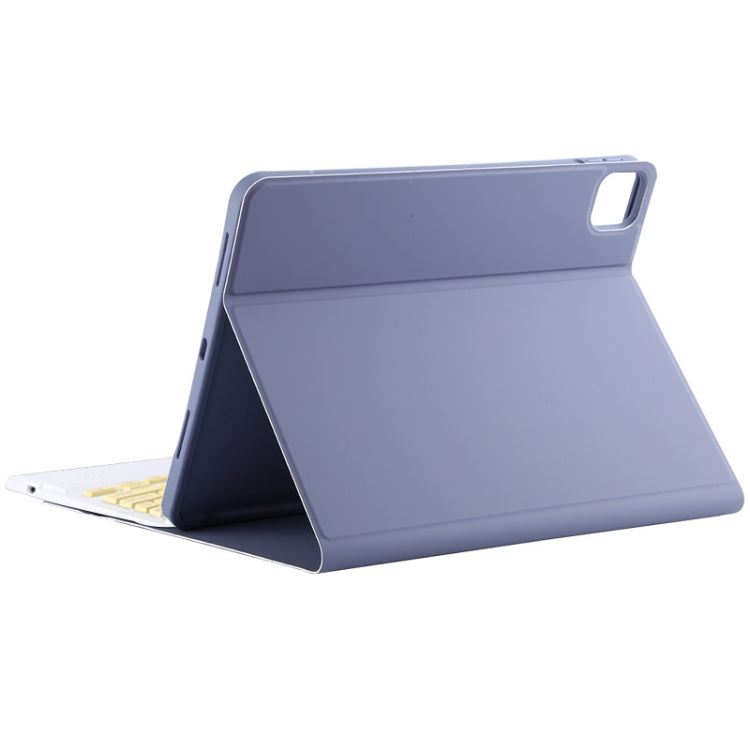 TG11BC Detachable Bluetooth Yellow Keyboard Microfiber Leather Tablet Case for iPad Pro 11 inch (2020), with Touchpad & Pen Slot & Holder