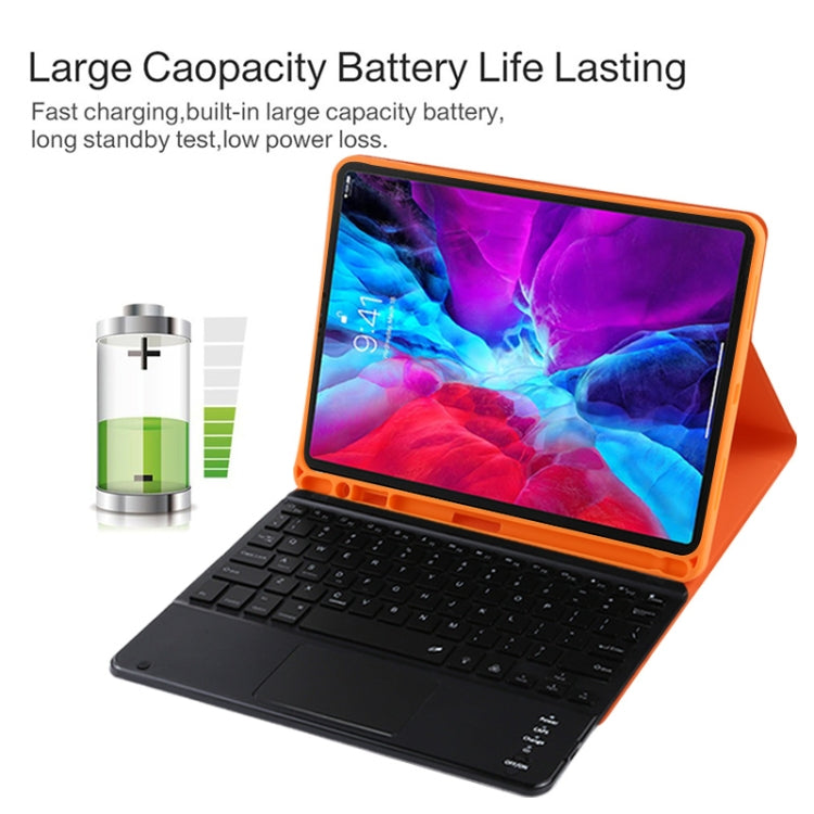 TG11BCS Detachable Bluetooth Black Keyboard Microfiber Leather Tablet Case for iPad Pro 11 inch (2020), with Backlight & Touchpad & Pen Slot & Holder