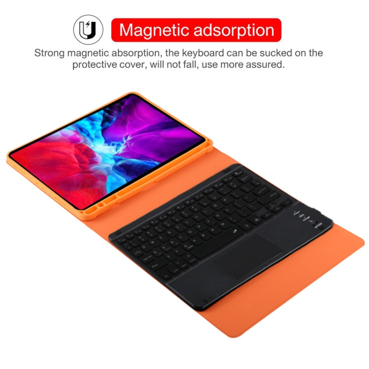TG11BCS Detachable Bluetooth Black Keyboard Microfiber Leather Tablet Case for iPad Pro 11 inch (2020), with Backlight & Touchpad & Pen Slot & Holder