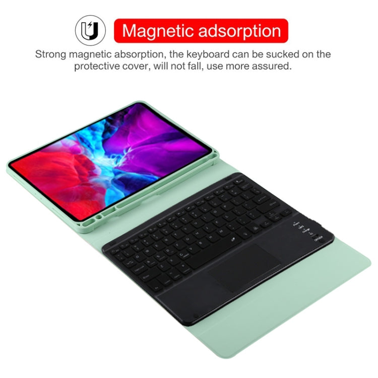 TG11BCS Detachable Bluetooth Black Keyboard Microfiber Leather Tablet Case for iPad Pro 11 inch (2020), with Backlight & Touchpad & Pen Slot & Holder