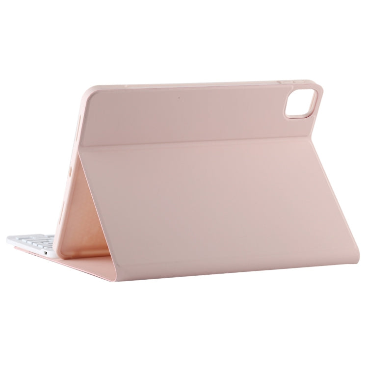 TG11BS Detachable Bluetooth White Keyboard Microfiber Leather Tablet Case for iPad Pro 11 inch (2020), with Backlight & Pen Slot & Holder