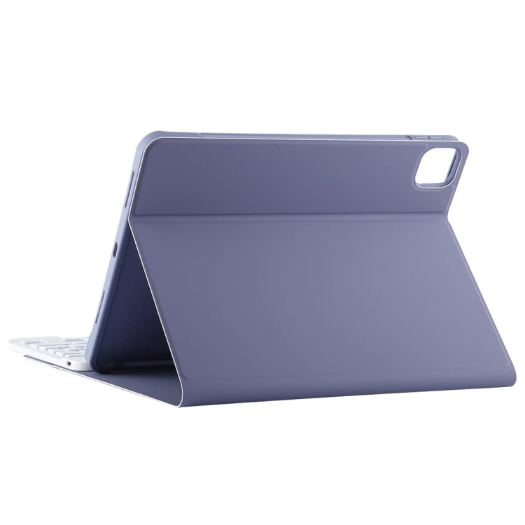 TG11BS Detachable Bluetooth White Keyboard Microfiber Leather Tablet Case for iPad Pro 11 inch (2020), with Backlight & Pen Slot & Holder