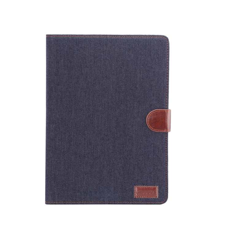 For iPad 10.2 2021 / 2020 / 2019 Dibase Horizontal Flip Denim Leather Case, with Holder & Card Slots & Wallet & Sleep / Wake-up Function(Black)