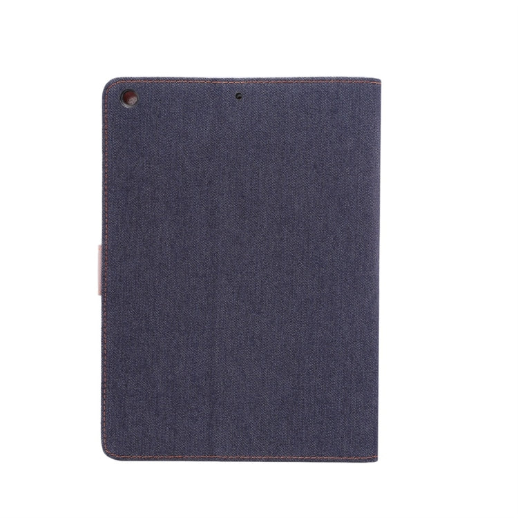 For iPad 10.2 2021 / 2020 / 2019 Dibase Horizontal Flip Denim Leather Case, with Holder & Card Slots & Wallet & Sleep / Wake-up Function(Black)