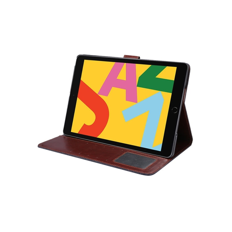 For iPad 10.2 2021 / 2020 / 2019 Dibase Horizontal Flip Denim Leather Case, with Holder & Card Slots & Wallet & Sleep / Wake-up Function(Black)