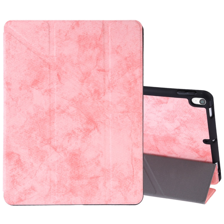 Silk Texture Horizontal Flip Leather Case for iPad Air 2019 / Pro 10.5 inch, with Three-folding Holder & Sleep / Wake-up Function