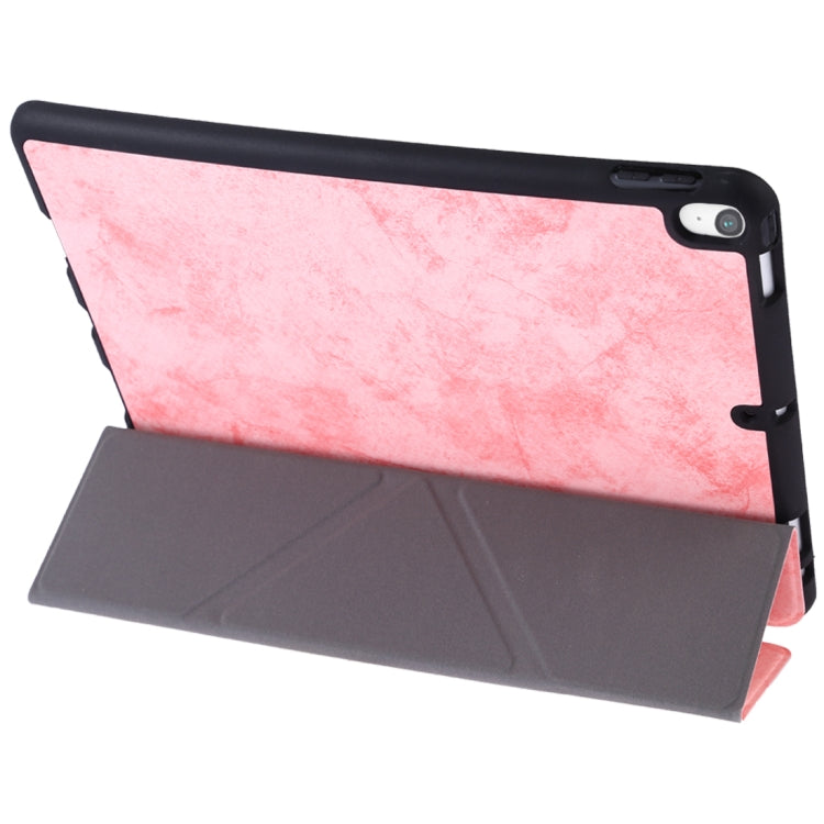 Silk Texture Horizontal Flip Leather Case for iPad Air 2019 / Pro 10.5 inch, with Three-folding Holder & Sleep / Wake-up Function