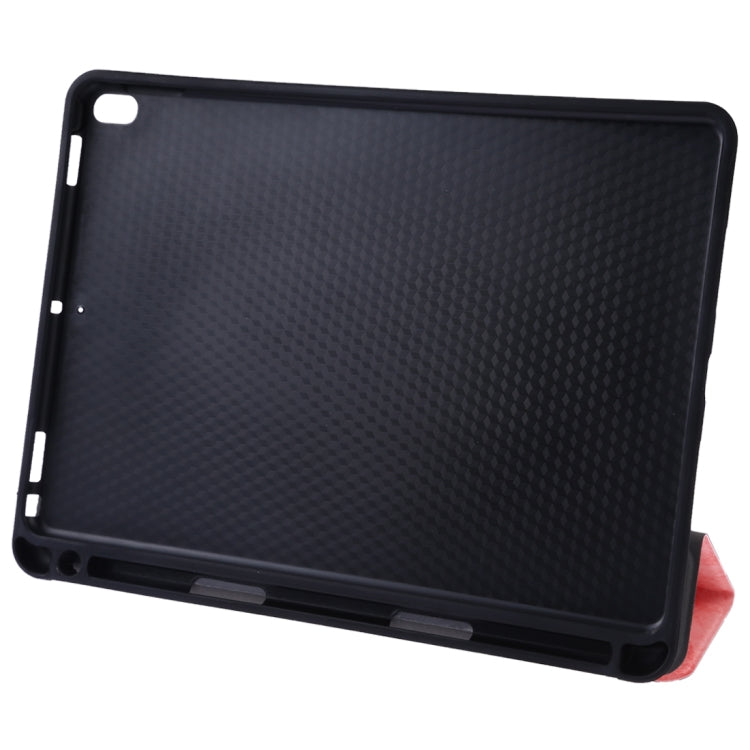 Silk Texture Horizontal Flip Leather Case for iPad Air 2019 / Pro 10.5 inch, with Three-folding Holder & Sleep / Wake-up Function
