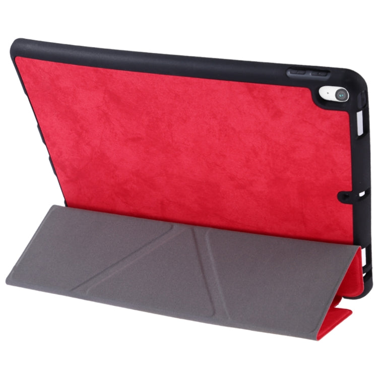Silk Texture Horizontal Flip Leather Case for iPad Air 2019 / Pro 10.5 inch, with Three-folding Holder & Sleep / Wake-up Function
