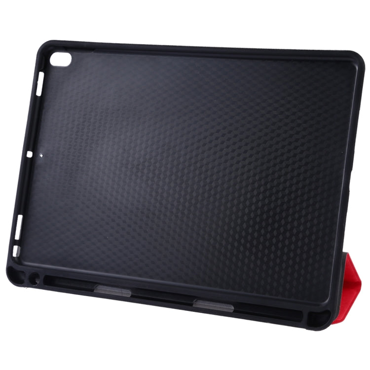 Silk Texture Horizontal Flip Leather Case for iPad Air 2019 / Pro 10.5 inch, with Three-folding Holder & Sleep / Wake-up Function