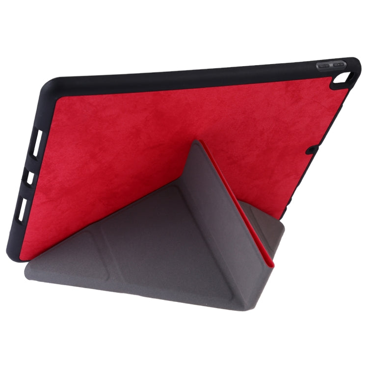 Silk Texture Horizontal Flip Leather Case for iPad Air 2019 / Pro 10.5 inch, with Three-folding Holder & Sleep / Wake-up Function