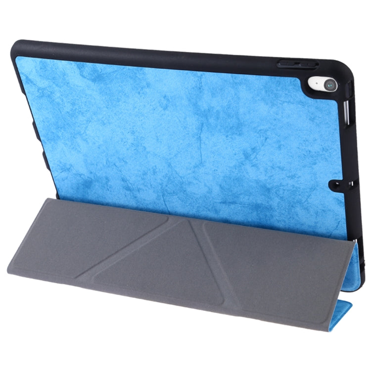 Silk Texture Horizontal Flip Leather Case for iPad Air 2019 / Pro 10.5 inch, with Three-folding Holder & Sleep / Wake-up Function