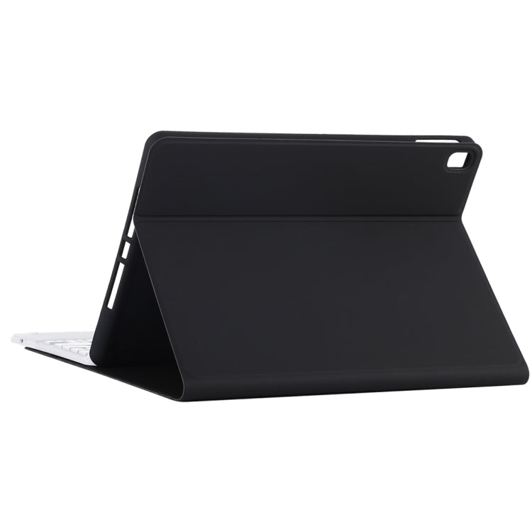 TG-102BC Detachable Bluetooth White Keyboard + Microfiber Leather Tablet Case for iPad 10.2 inch / iPad Air (2019), with Touch Pad & Pen Slot & Holder