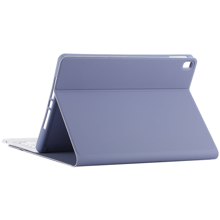 TG-102BC Detachable Bluetooth White Keyboard + Microfiber Leather Tablet Case for iPad 10.2 inch / iPad Air (2019), with Touch Pad & Pen Slot & Holder
