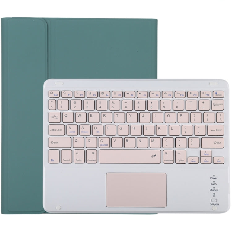 TG-102BC Detachable Bluetooth Pink Keyboard + Microfiber Leather Tablet Case for iPad 10.2 inch / iPad Air (2019), with Touch Pad & Pen Slot & Holder